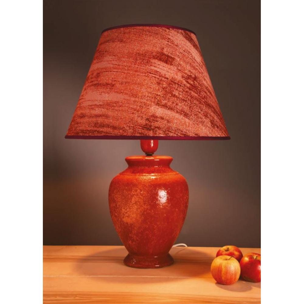 cervena mediteranska stolna lampa keramicka klasicka jedalensky kuchyna obyvacia stena komoda taliansky toskansky nabytok imas florencia lameridiana cervena farebna lampy.jpg